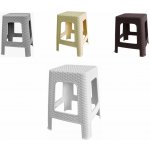 MEGA PLAST Taburet I zahradní polyratan, antracit 36 x 33 x 33cm – Zboží Dáma