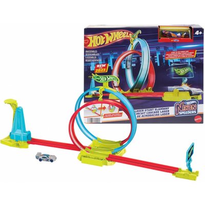 Mattel Hot Wheels Dráha Neon Speeders Laser Stunt Slamway H7045 – Zboží Dáma