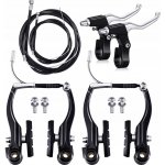 MTB Sada brzd přední zadní Brzda V-brake lanka destičky páky – Hledejceny.cz