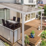 Gutta Premium 6,11 x 4,06 m bronzový akryl / bílá konstrukce pergola – Zboží Mobilmania