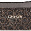 Kabelka Calvin Klein kabelka Ck Must Shoulder Bag Md Mono K60K610446 Hnědá