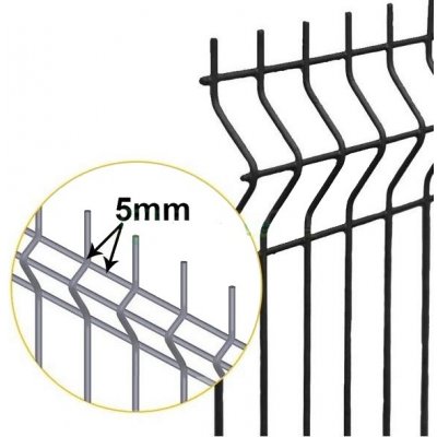 Plotový panel 3D OPTIMAL 5/5, antracit Výška: 1530mm – Sleviste.cz