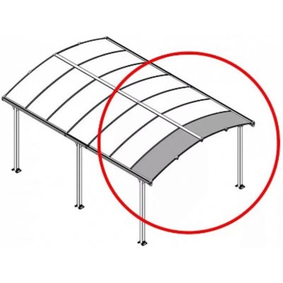 Rozšiřovací modul pro přístřešky Palram řady Arcadia (70 cm) (705202) – Zboží Dáma