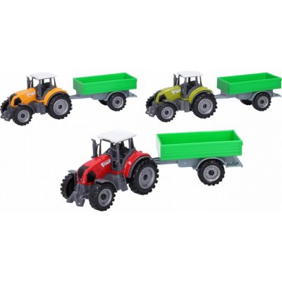 Maisto traktor 3 kovový traktor s vlečkou Fendt zelený
