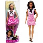 Barbie Modelka 209 růžové kostkované šaty – Zboží Dáma