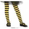 Dětský karnevalový kostým pruhované punčocháče černá a žlutá