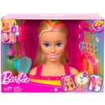 Barbie stylingová hlava neonové duhové blond vlasy – Zbozi.Blesk.cz