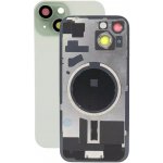 Kryt Apple iPhone 15 Sklo Zadního Housingu + Sklíčko Kamery + Kovová Destička + Magsafe Magnet zelený – Zboží Mobilmania