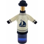 SEA Club Svetr na láhev s uzávěrem, bavlna, krémová/modrá loďka, 18cm, Ø: 6-9cm 4953 – Hledejceny.cz