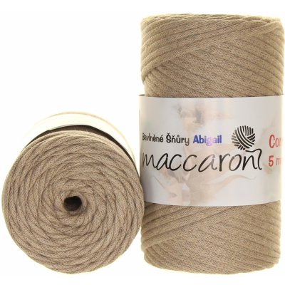 Maccaroni Bavlněné šňůry 5 mm béžově šedá 302S – Sleviste.cz