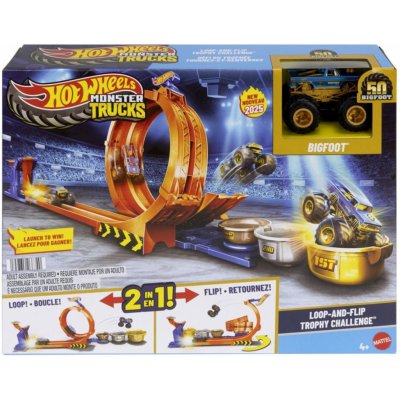 Hot Wheels monster trucks dráha se smyčkou a bigfootem JBX64 – Zboží Mobilmania