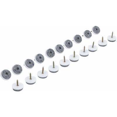 Podložky filcové pod nábytek, se šrouby, O 24 mm, 20dílná sada - BGS 80862 – Sleviste.cz