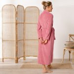 Blancheporte Fleecový župan se šálovým límcem hebký na dotek růžová pudrová – Zboží Dáma