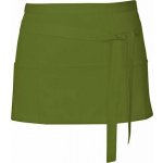Link Kitchen Wear Krátká barmanská zástěra se třEma předníma kapsama zelená olivová Pantone 378 X983 – Hledejceny.cz