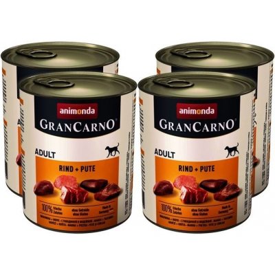 Animonda GranCarno Original Adult hovězí a krůta 4 x 0,8 kg – Zboží Mobilmania