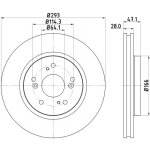 Brzdový kotouč HELLA 8DD 355 129-061