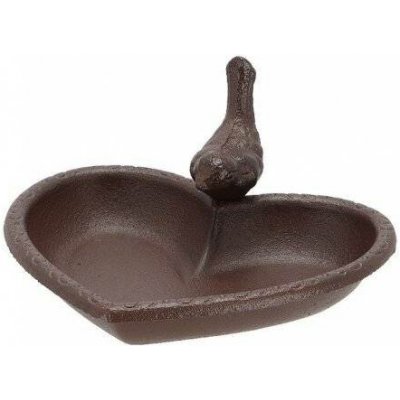 Esschert Design Ptačí litinové pítko Srdce 17 x 15 x 8 cm – Zboží Mobilmania