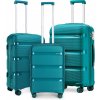 Cestovní kufr Kono Classic 2 spinner Modrozelená 94 l