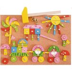 Woody deska s pribíjacími tvary růžová 91101 – Zbozi.Blesk.cz