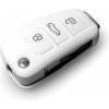 Klíčenka Klíčenka Ochranné silikonové pouzdro na klíč pro Audi s vystřelovacím klíčem bílá