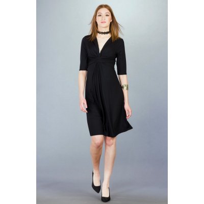Těhotenské elegantní šaty Paulina Black – Zboží Mobilmania