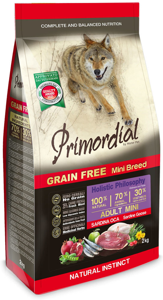 Primordial Adult Mini Grain Free Sardine & Goose 2 kg