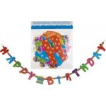 Girlanda Happy Birthday barevná – Zboží Dáma