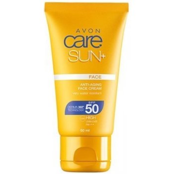 Avon Care Sun+ omlazující voděodolný opalovací krém na obličej pro citlivou  pleť SPF50 50 ml od 129 Kč - Heureka.cz