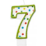 Amscan Dortová svíčka číslo 7 tečky – Zboží Dáma