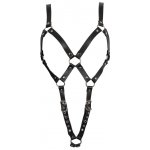 ZADO Fetish – kožené body z popruhov (čierne) – Zboží Mobilmania