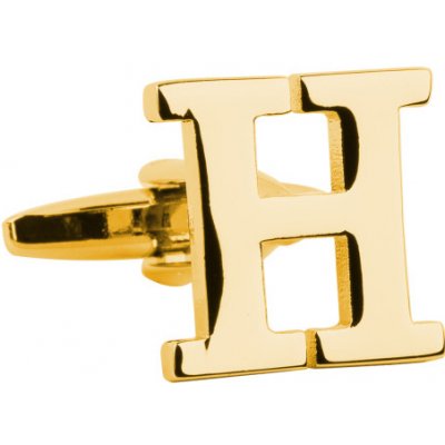 Bubibubi manžetový knoflíček zlaté písmeno H – Zboží Dáma