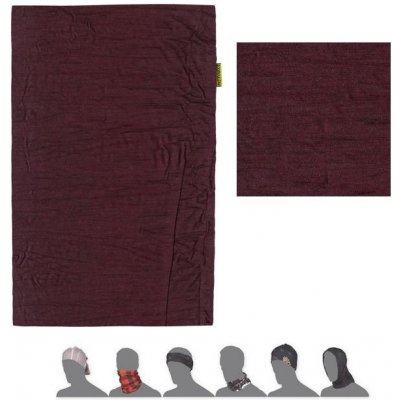 Sensor tube multifunkční šátek merino Air tmavě vínová – Hledejceny.cz