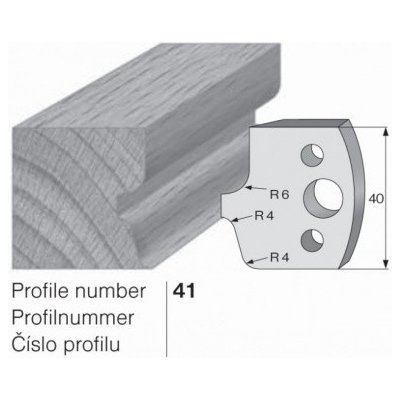 Nůž profilový č. 41 SP do frézovací hlavy 40 x 4 mm PILANA – Zboží Mobilmania