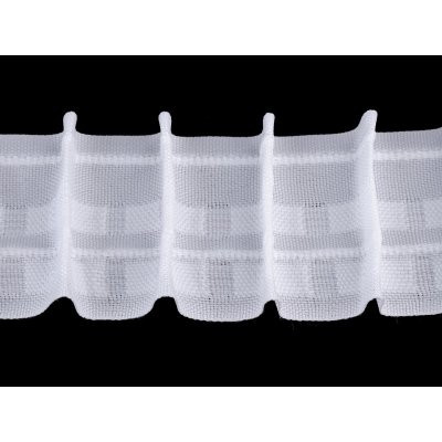 Záclonovka šíře 50 mm tužkové řasení, střední, bílá – Zboží Dáma