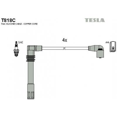 Sada kabelů pro zapalování TESLA T818C – Hledejceny.cz