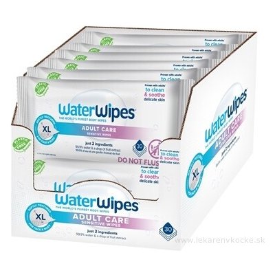 WATER WIPES Adult Ubrousky vlhčené sensitive, XL, bez obsahu plastů 12 x 30 ks – Hledejceny.cz