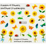 BIO nails Vodolepka A1642 motýli a slunečnice – Zboží Mobilmania