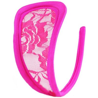 STD Invisible Strapless C-String Transparent Floral Lace Pink – Zboží Mobilmania