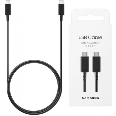 Samsung EP-DX510JBEGEU nabíjecí a synchronizační, USB-C na USB-C, 1,8m, černý – Zbozi.Blesk.cz
