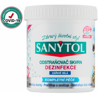 Sanytol dezinfekce odstraňovač skvrn zářivě bílá 450 g – Zboží Dáma
