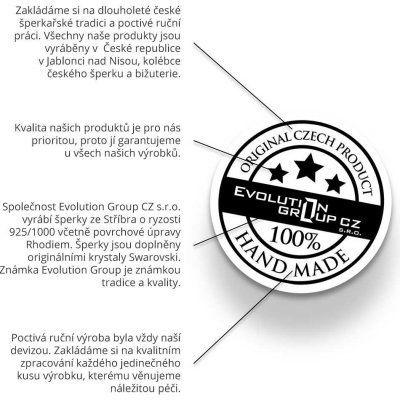 Evolution Group sada se syntetickým opálem a krystaly Swarovski náušnice a přívěšek oranžové srdce 39161.1 – Zboží Mobilmania