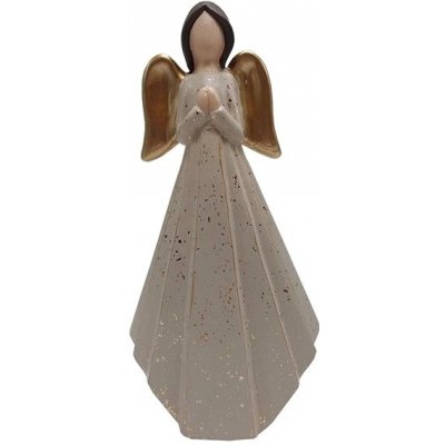 GOBA Keramický anděl v šatech zlatý 31cm – Hledejceny.cz