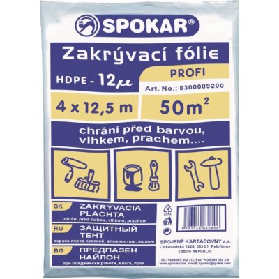 Zakrývací fólie 4x12,5m HDPE-12MY