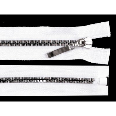 Prima-obchod Kostěný zip No 5 délka 50 cm čtvercové zuby, barva bílá stříbrná – Hledejceny.cz