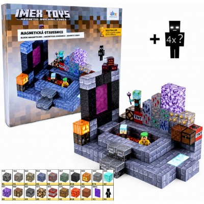 iMex Toys Magnetická stavebnice 125 ks ve stylu minecraft – Sleviste.cz