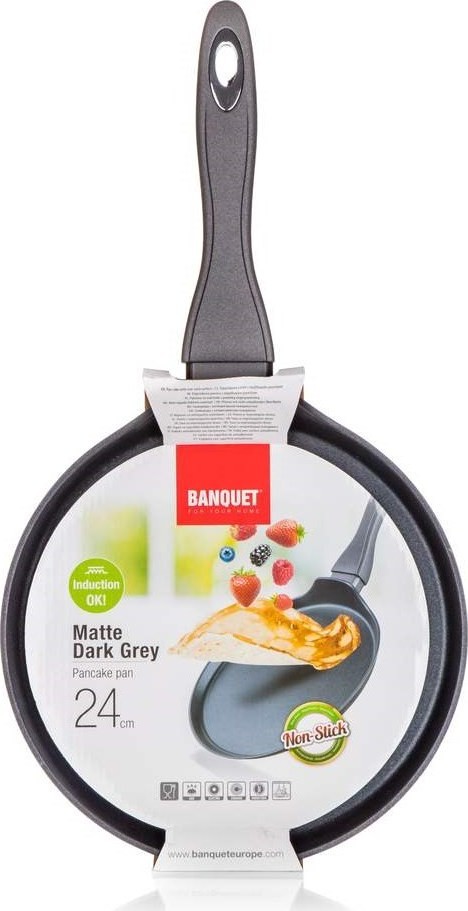 Banquet Pánev na palačinky s nepřilnavým povrchem Matte Dark Grey 24 x 1,6 cm