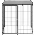 vidaXL Psí kotec černý 110 x 110 x 110 cm ocel – Hledejceny.cz