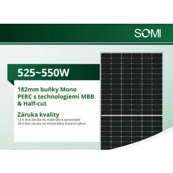 SOMI Fotovoltaický panel 550W stříbrný rám