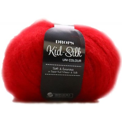 Drops Kid-Silk 14 červená