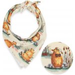 Biante Dětský bavlněný šátek Sandra SA-710 Kapybary na krémovém – Zboží Dáma